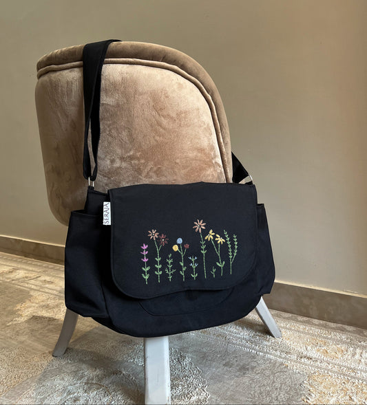handmade embroidery crossbody bag